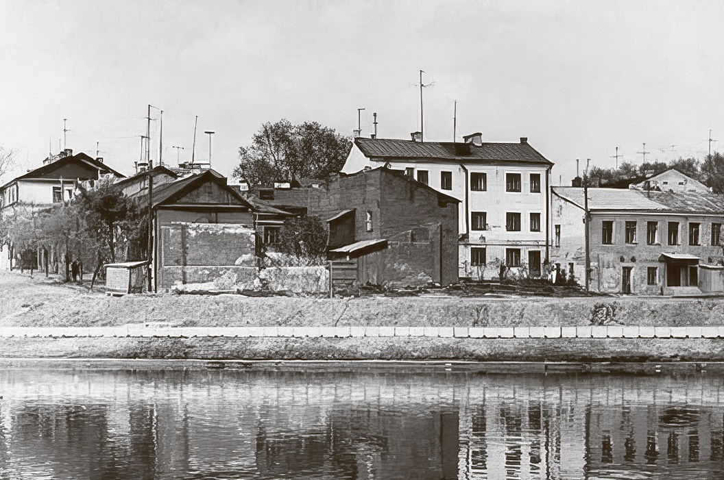 Стан будынкаў Траецкага прадмесця ў Мінску да рэстаўрацыі, 1980-я гады.